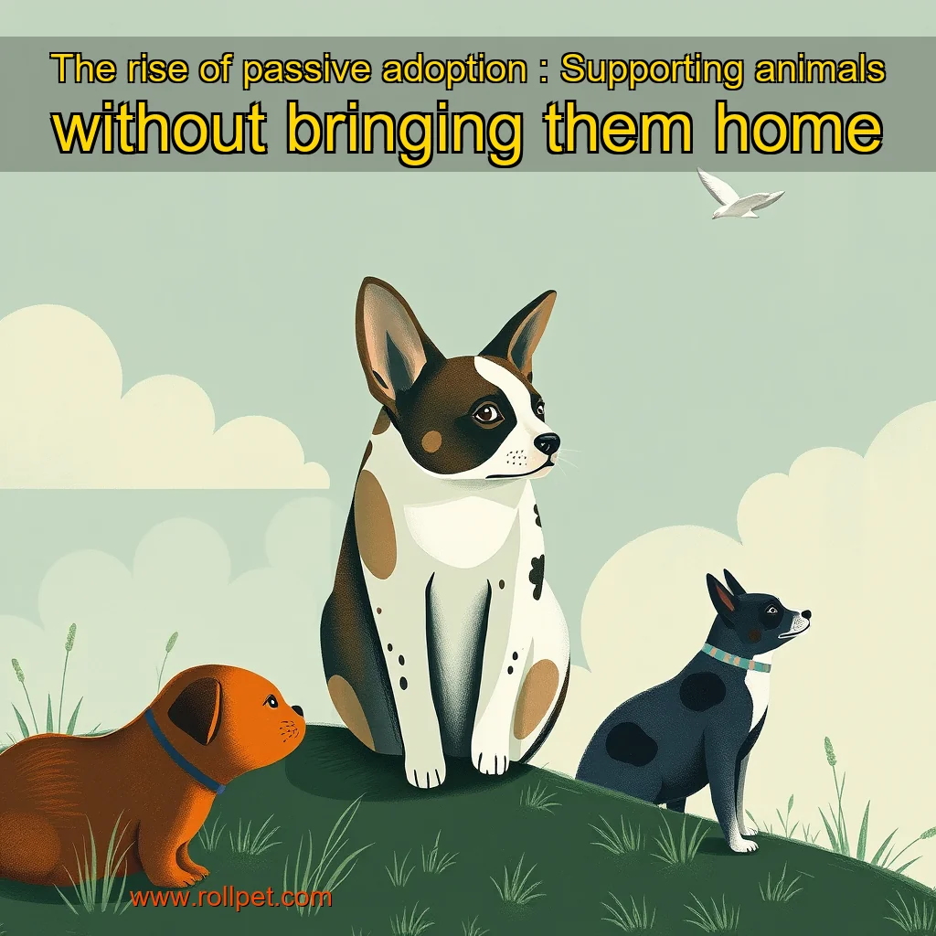 You are currently viewing The rise of passive adoption : Supporting animals without bringing them home