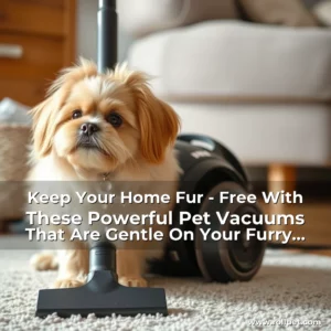 Artistic representation for Keep Your Home Fur - Free With These Powerful Pet Vacuums That Are Gentle On Your Furry Friends And Effective At Keeping Your House Clean.