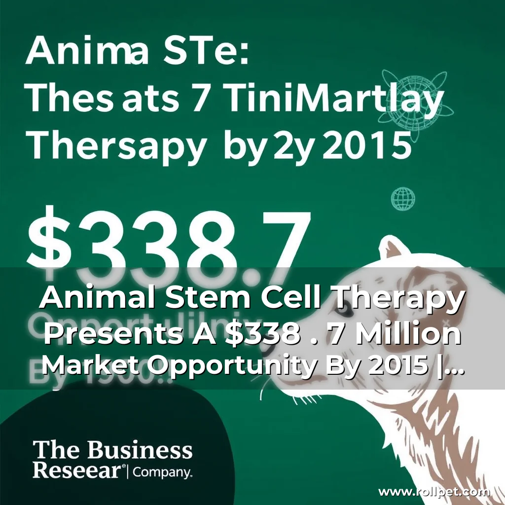 You are currently viewing Animal Stem Cell Therapy Presents A $338 . 7 Million Market Opportunity By 2015 | The Business Research Company Animal Stem Cell Therapy Presents A $338.7 Million Market Opportunity By 2015!
Animal Stem Cell Therapy Presents A $338.7 Million Market Opportunity By 2015!