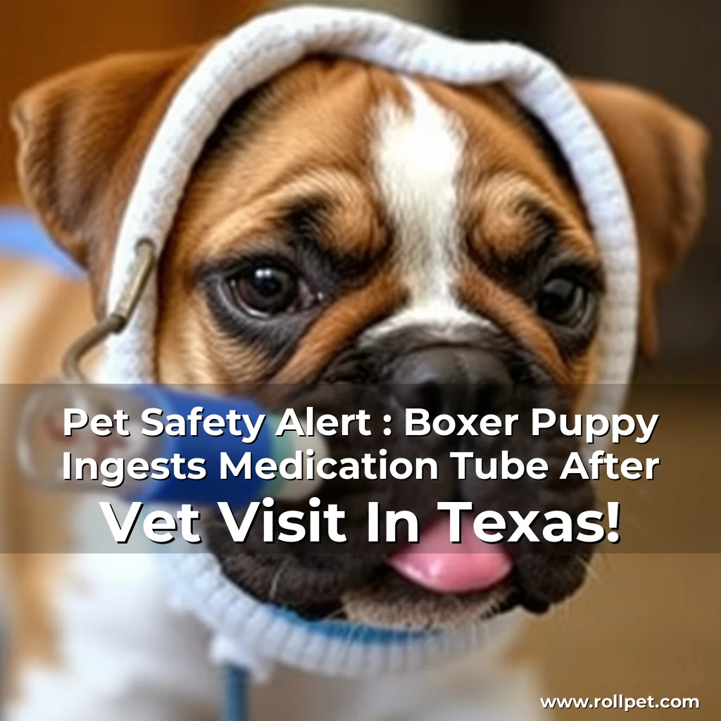 You are currently viewing Pet Safety Alert : Boxer Puppy Ingests Medication Tube After Vet Visit In Texas!