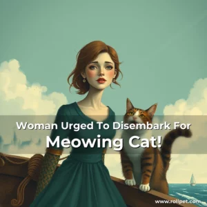 Artistic representation for Woman Urged To Disembark For Meowing Cat!