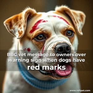 Artistic representation for BBC vet message to owners over warning sign when dogs have red marks