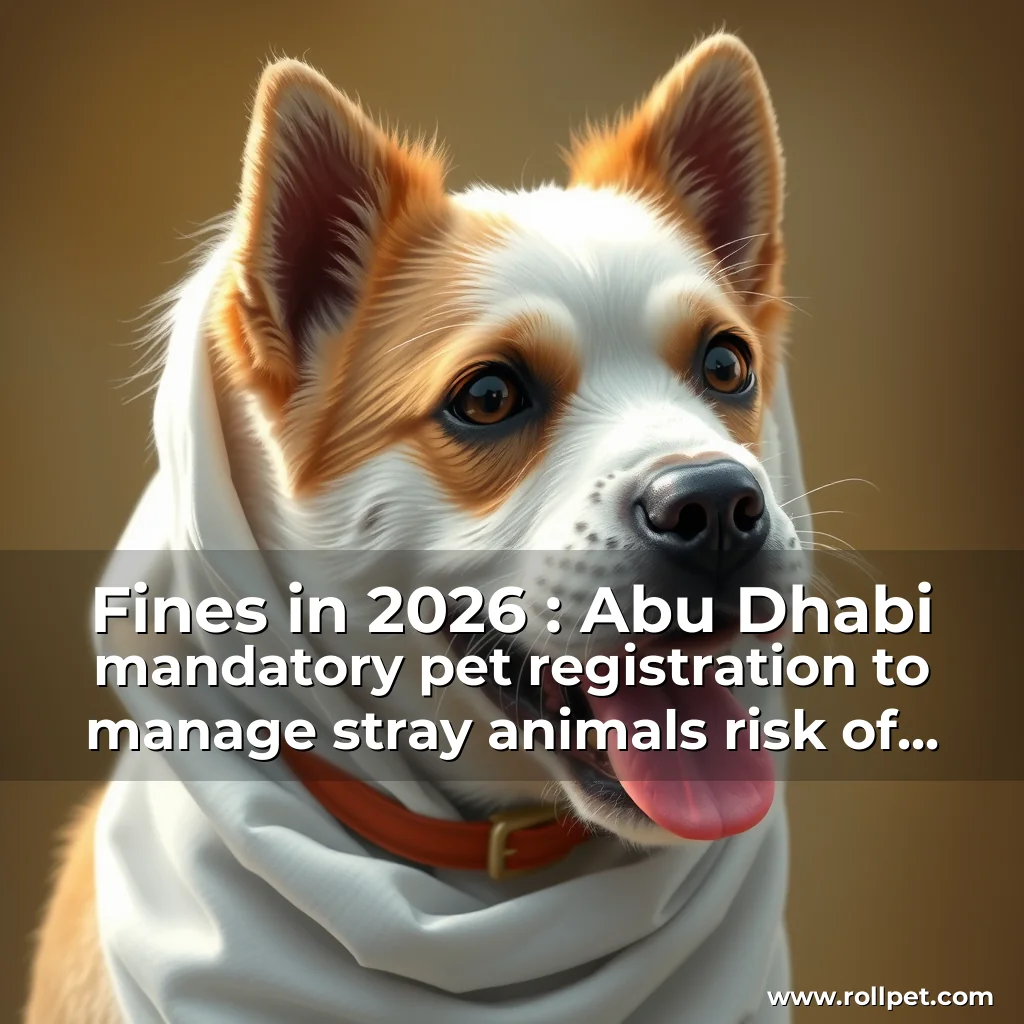 You are currently viewing Fines in 2026 : Abu Dhabi mandatory pet registration to manage stray animals  risk of disease