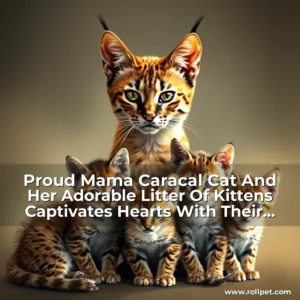 Read more about the article Proud Mama Caracal Cat And Her Adorable Litter Of Kittens Captivates Hearts With Their Beautiful Family!