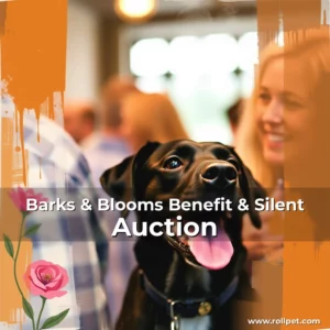 Artistic representation for Barks & Blooms Benefit & Silent Auction