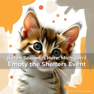 Artistic representation for Kitten Season is Here: Michigan's Empty the Shelters Event