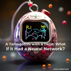 Artistic representation for A Tamagotchi with a Twist: What if it Had a Neural Network?
