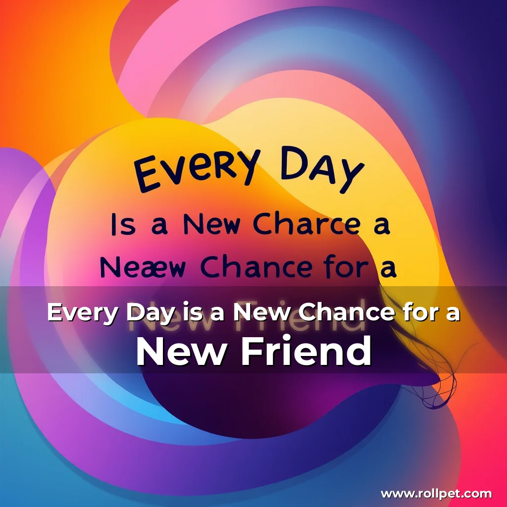 You are currently viewing Every Day is a New Chance for a New Friend