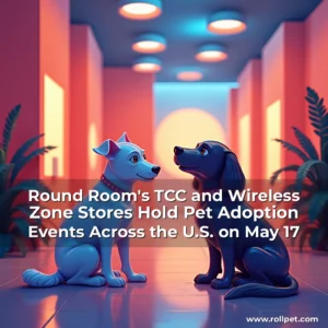 Artistic representation for Round Room's TCC and Wireless Zone Stores Hold Pet Adoption Events Across the U.S. on May 17