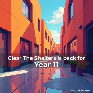 Artistic representation for Clear The Shelters is back for Year 11