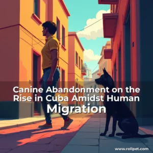 Artistic representation for Canine Abandonment on the Rise in Cuba Amidst Human Migration