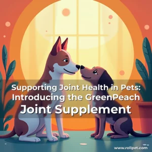 Artistic representation for Supporting Joint Health in Pets: Introducing the GreenPeach Joint Supplement