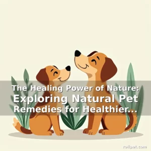 Read more about the article The Healing Power of Nature: Exploring Natural Pet Remedies for Healthier Companions